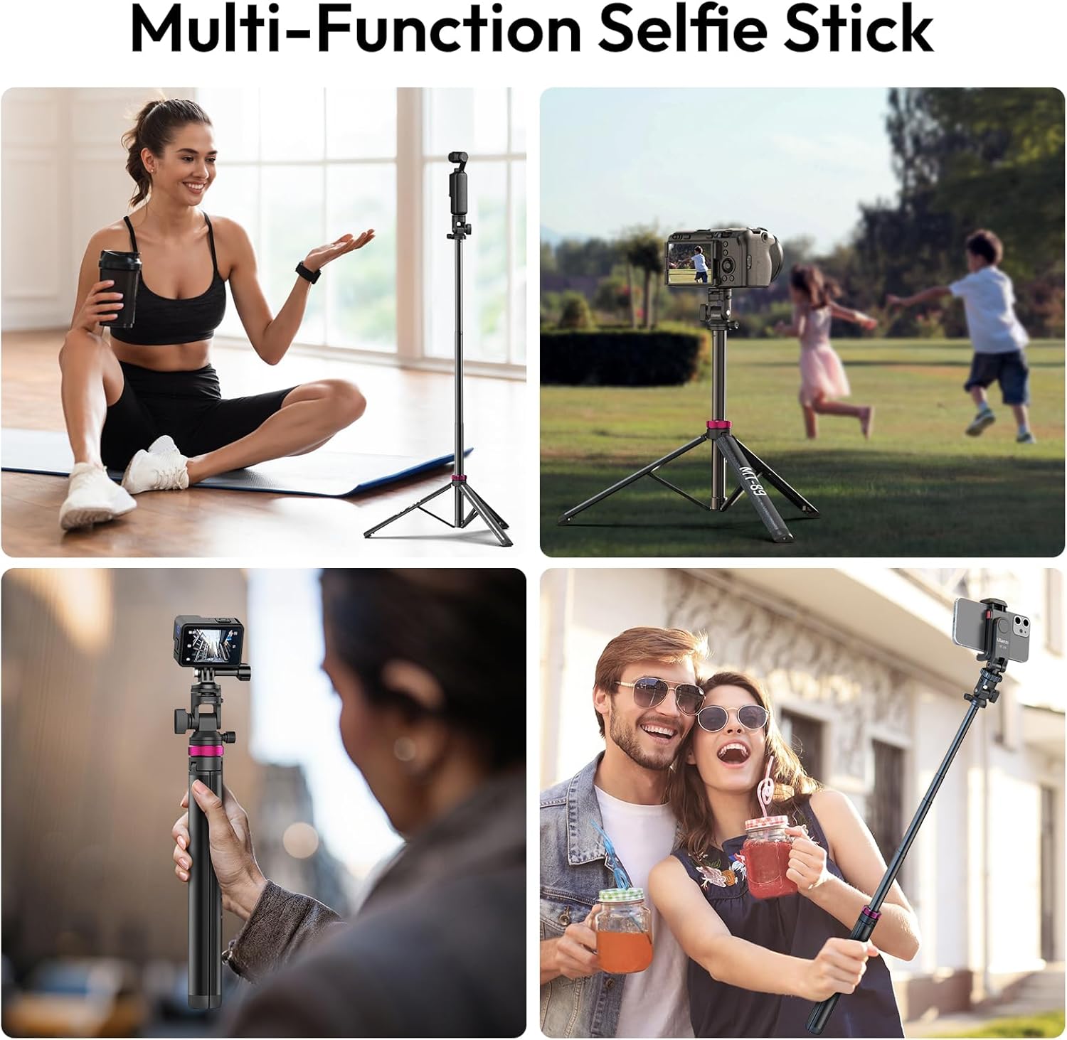 ULANZI MT-89 Extendable Tripod Aluminum, 82" Portable Adjustable Light Stand with 1/4" Screw Quick Release, Camera Phone Tripod for Camera Video Light Smartphone, Lightweight for Travel,Up Load 2.2LBS - Image 7